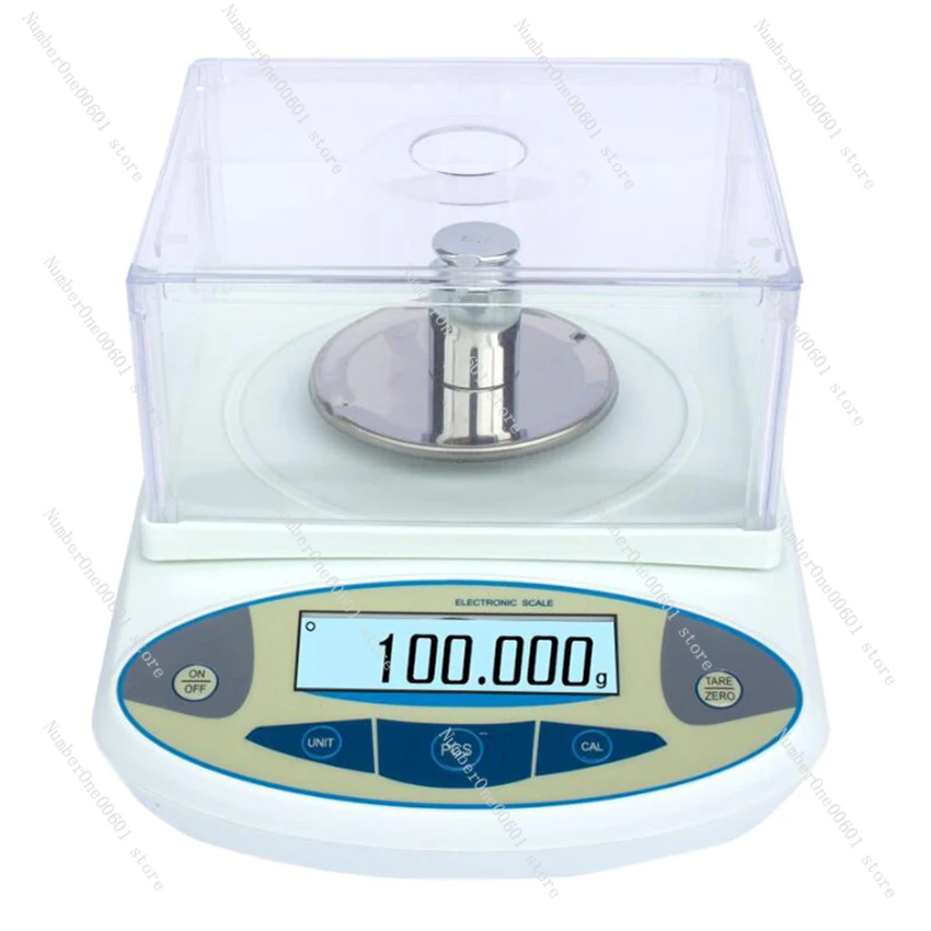 

200/300gx0.001g Electronic Balance Scale with Windshield High Precision Laboratory Solid Analytical Digital Balance Scale