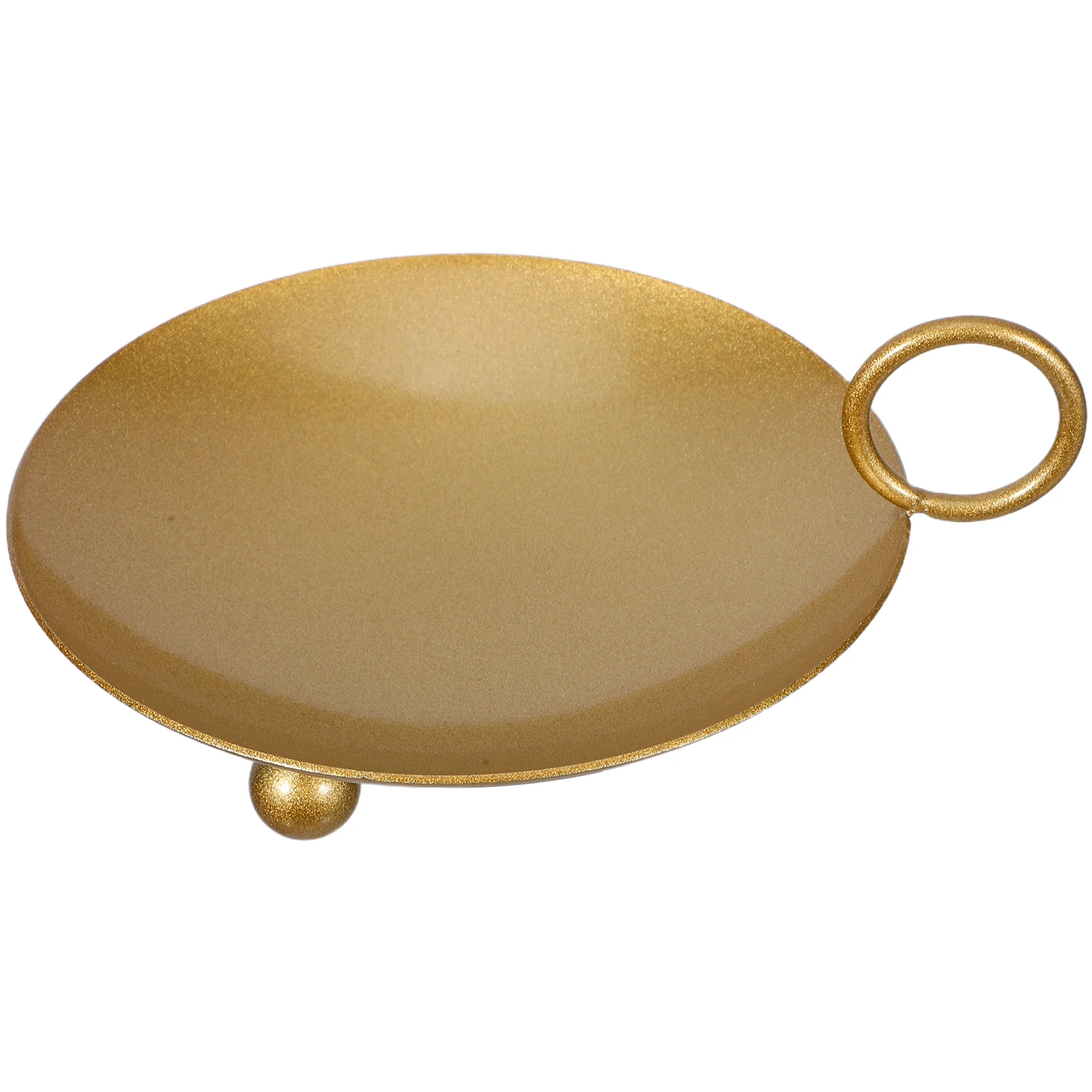 

Iron Pillar Holder Tray Romantic Round Design for Wedding Dinner Home Decor Religious Events Holder