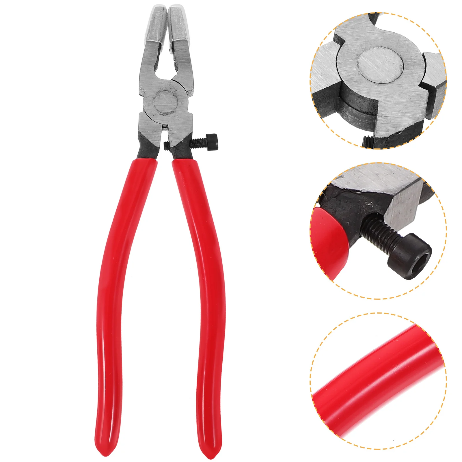 

Running Pliers 8 Inch Glass Breaker Curved Jaw Precision Tool for Stained Glass Cutting and Grozing Running Pliers