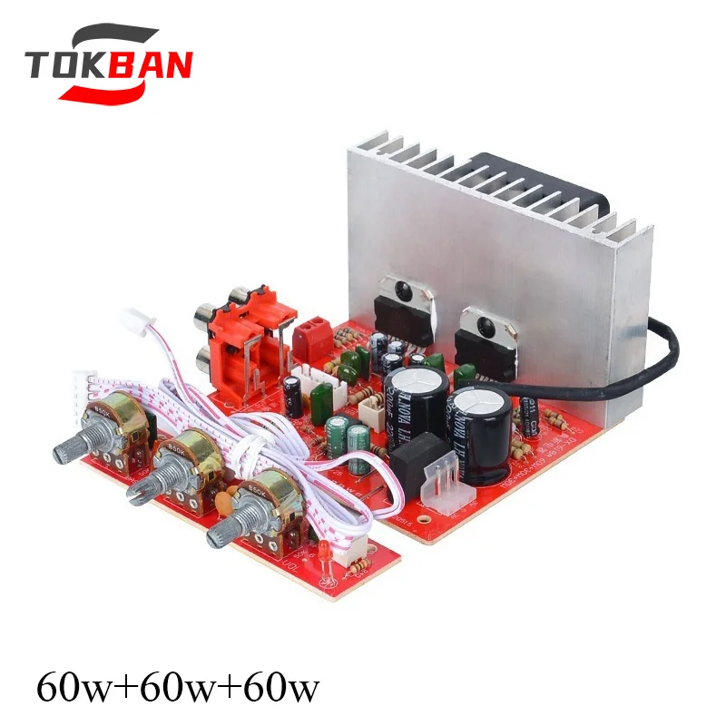

TOKBAN DX618 60w*3 2.1 Channel Amplifier Board Heavy Bass Amplifier Bass Treble Adjustment Dual AC12-18V