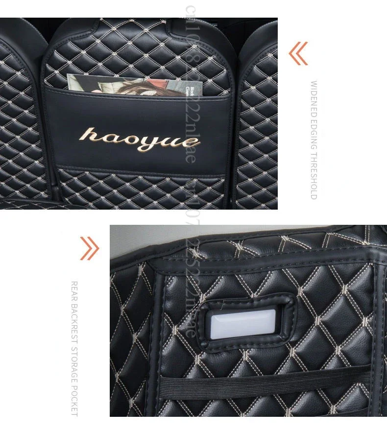 for Geely Okavango L 2024 Custom Car Trunk Mats Haoyue L Cargo Liner Accessories Auto Goods Interior PU Leather Details