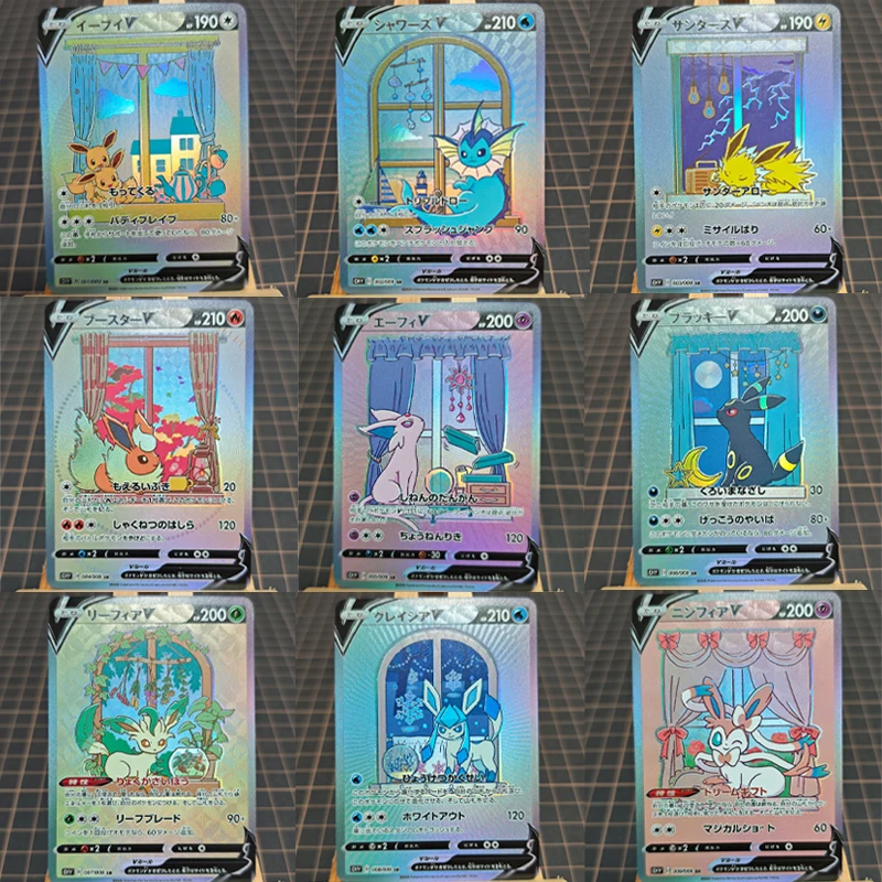 Pokemon Eeveelution  ACG Diy Self Control Collect Signature Trading Flash Card Anime Cartoon Gift