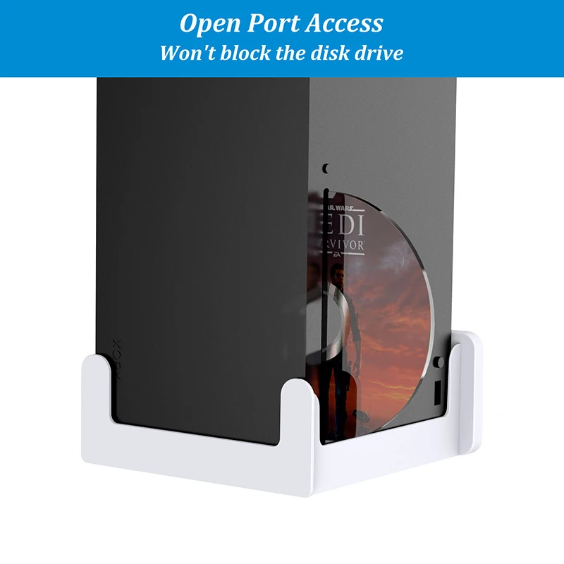 PlusAcc جدار جبل حامل تخزين قوس رف الغبار المحمولة حمل ديكور ل Xbox سلسلة X وحدة التحكم العمودي حامل