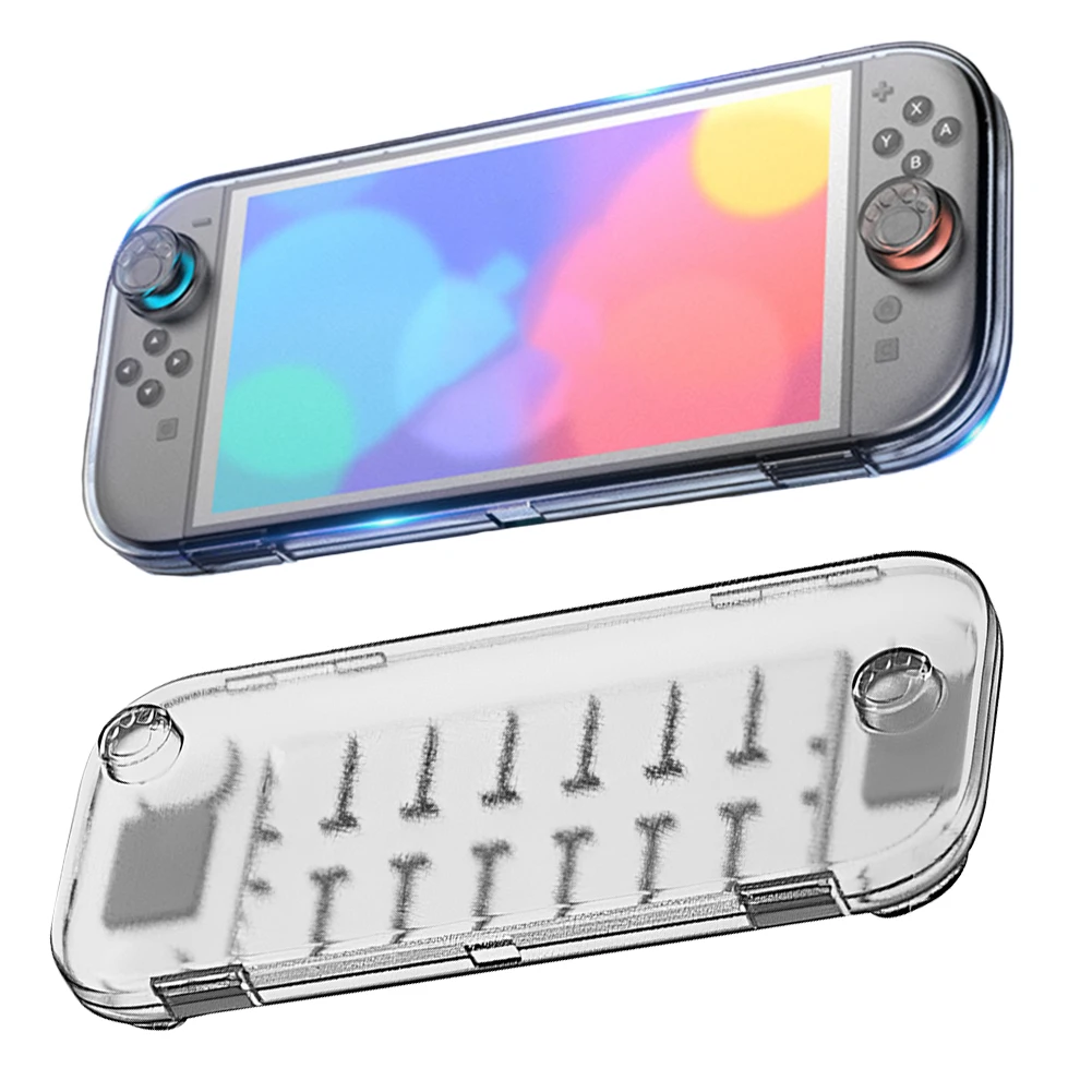 Cangkang Pelindung Bening untuk Nintendo untuk Switch 2 Penutup Casing Pelindung Anti Jatuh Anti Gores untuk Konsol/Gamepad Gaming Switch 2
