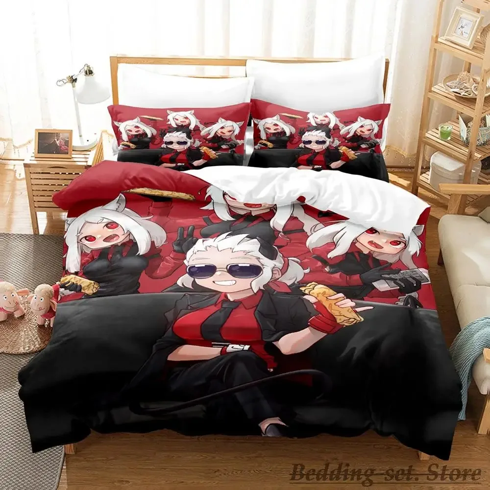 2023 Helltaker Bedding Set Single Twin Full Queen King Size Bed Set Aldult Kid Bedroom Duvetcover Sets Anime parure de lit Bed