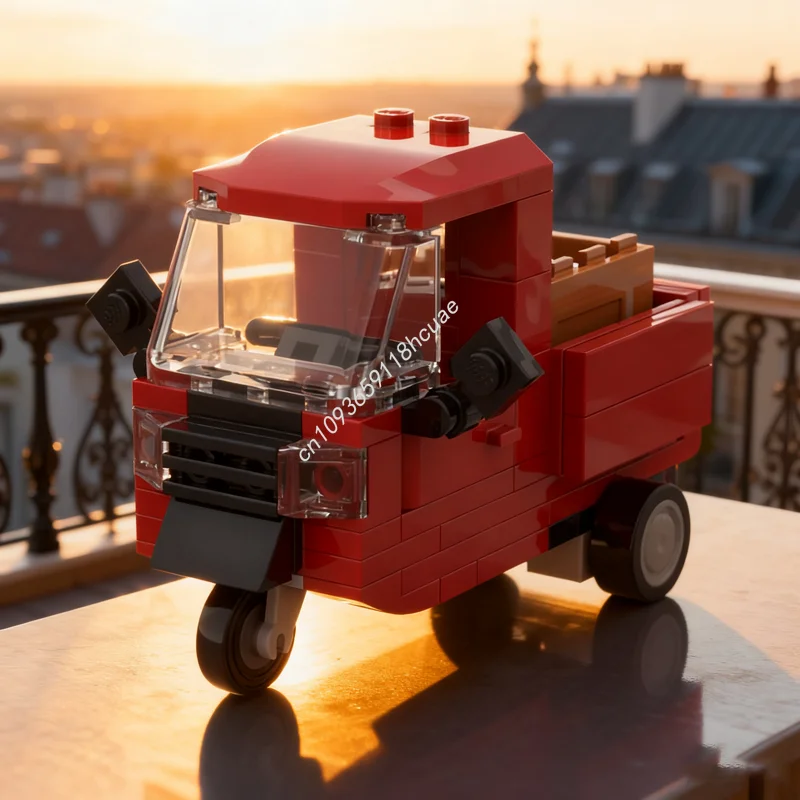 

89 шт. MOC Red Ape City, дорожная модель, строительные блоки, строительная сборка, рождественский подарок, сделай сам, креативная идея игрушки, образование