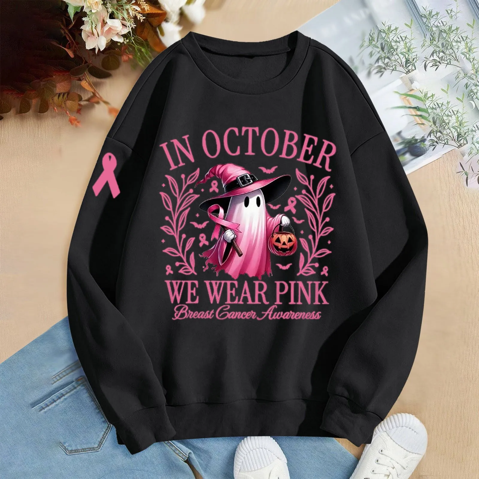 Herfst Winter Dames Oversized Sweatshirt Casual Lange Mouw Trui Halloween Y 2K Spoken Print Plus Size Sportpak