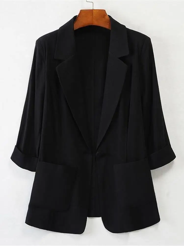 بدلة ort Summer النسائية ذات المقاس النحيف الكورية Sle الصغيرة Jaet Thin Seven Sve كاجوال للحماية من الشمس مقاس كبير