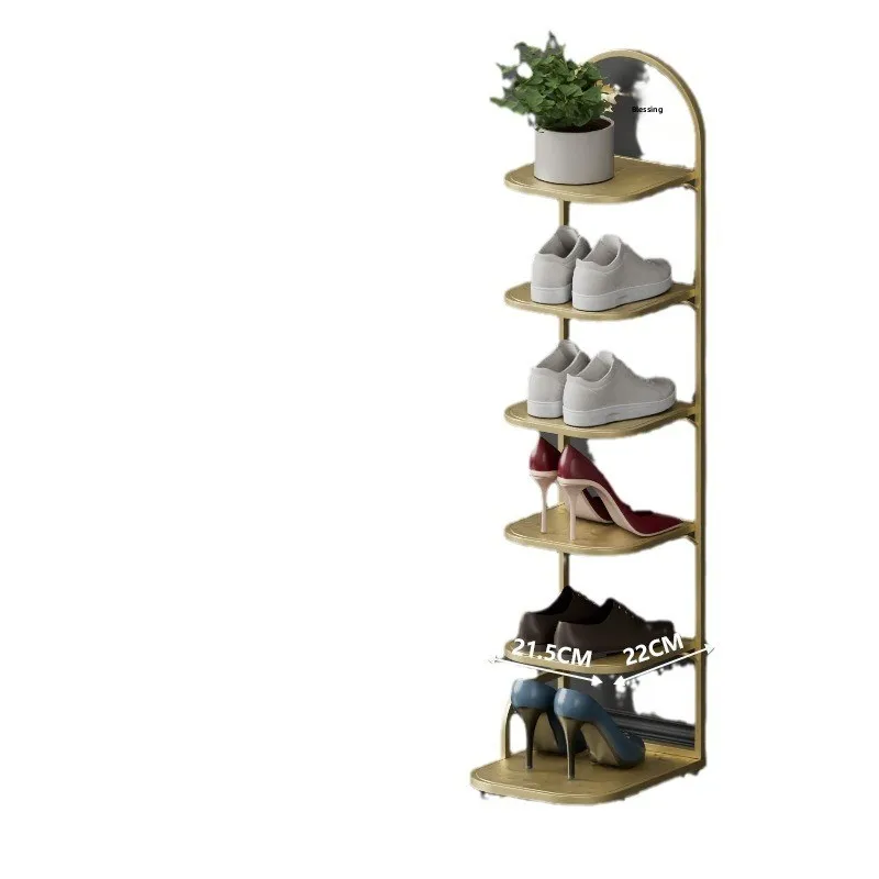 #Multifunctional Modern Minimalist Shoe Cabinet Economical Household Entryway Doorway Multi-Tier Wrought Iron Metal Storage