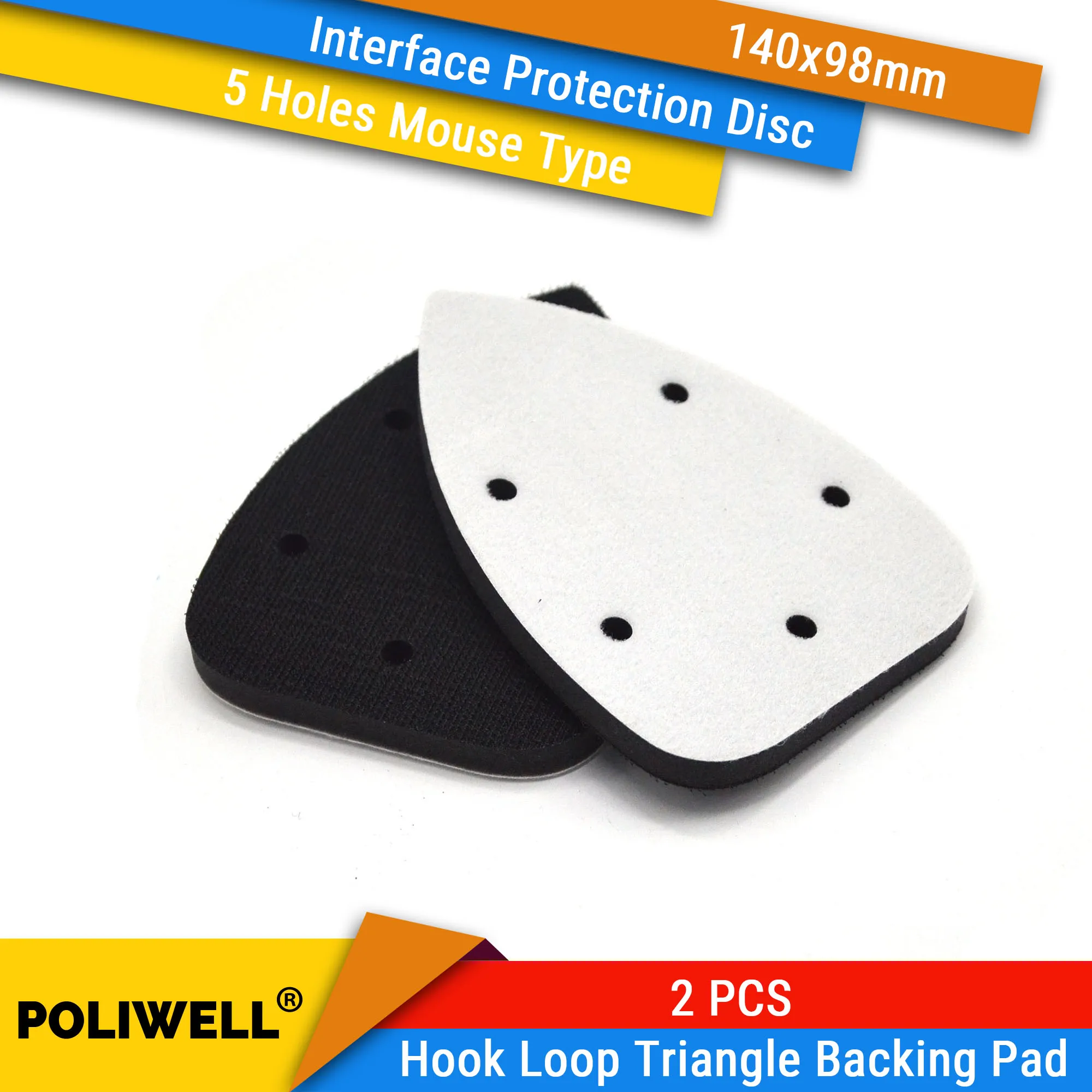 mouse hook and loop soft buffer interface cushion pad disco de protecao para backing pad polimento de moagem 140x98 mm pcs 01