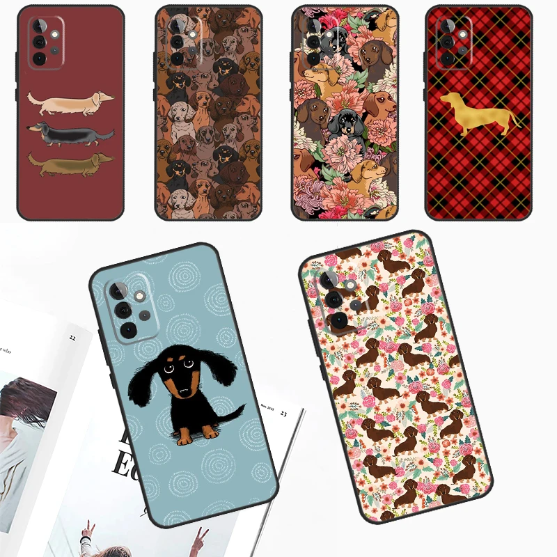 Dachshund Dog Case For Samsung Galaxy A55 A35 A25 A15 A54 A34 A14 A51 A71 A12 A32 A52 A13 A33 A53  Cover