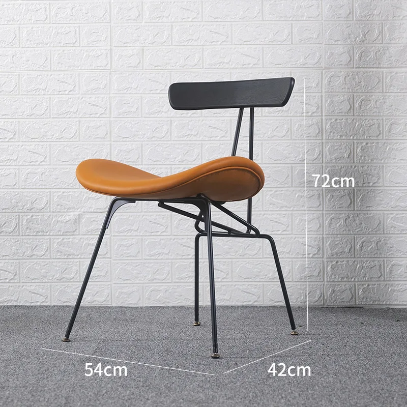 Nordic Industrial Style Dining Chair Iron Light Luxury Back Chair Casual Restaurant Waterproof Chair Home Living Room Ant Chair