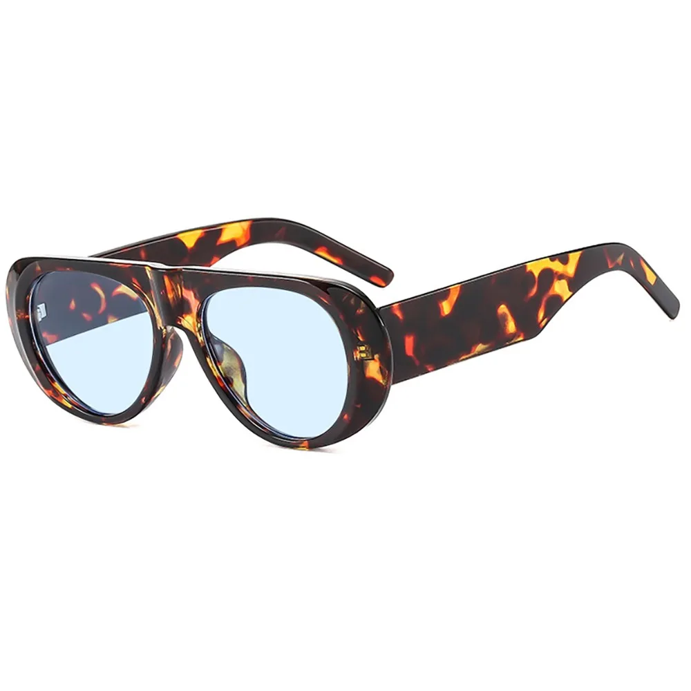 

Trend Lightweight Large Frame Sunglasses Fashion Punk Wide Legs Sun Glasses Leopard Print Vintage UV400 Eyewear Outdoor