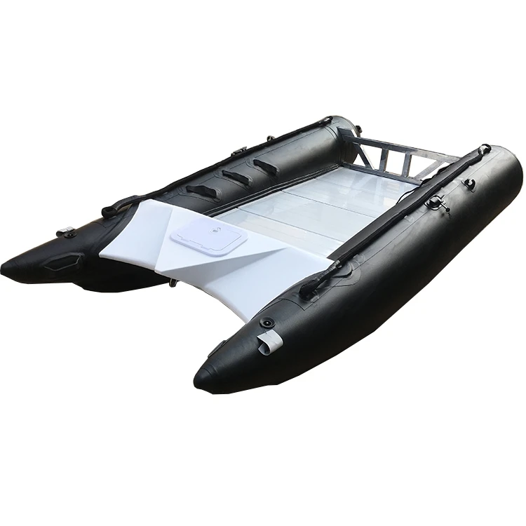 High Speed 12ft Inflatable Catamaran PVC/Hypalon Thundercat Boat 380 400 430 450 Boat with Aluminium Floor for Fishing Boat