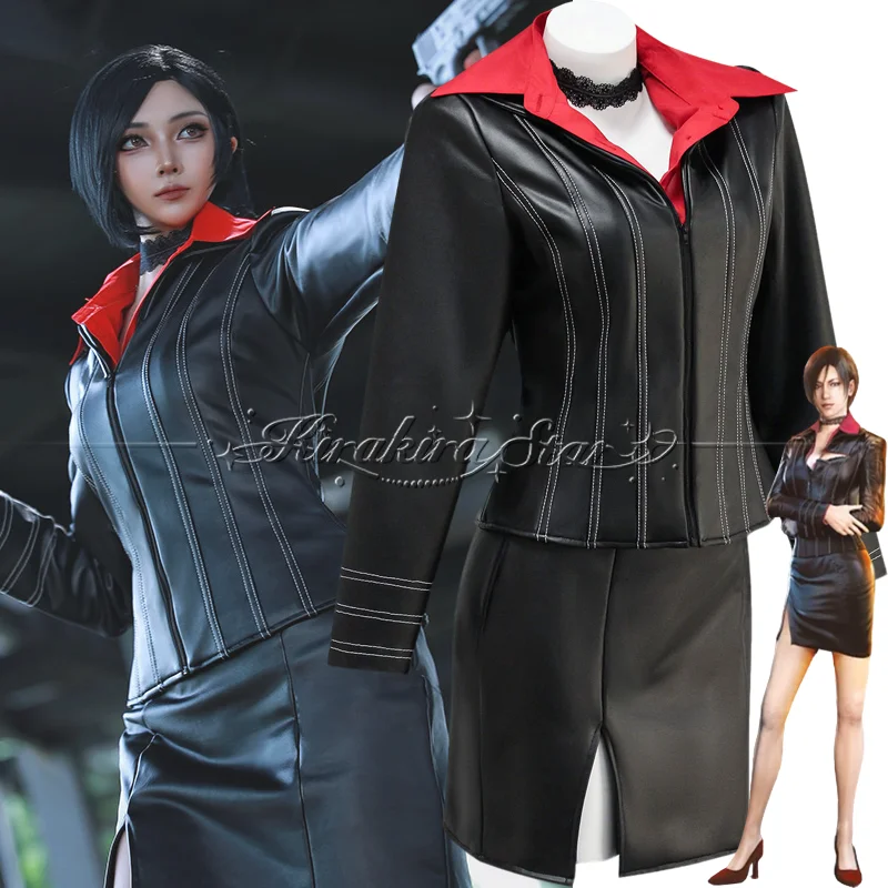 

Game Evil Ada Wong Cosplay Costume Wig Shoes Suit DAM Eida Won Cosplay Outfit For Hallowmas Party Adult Women Carnival Props