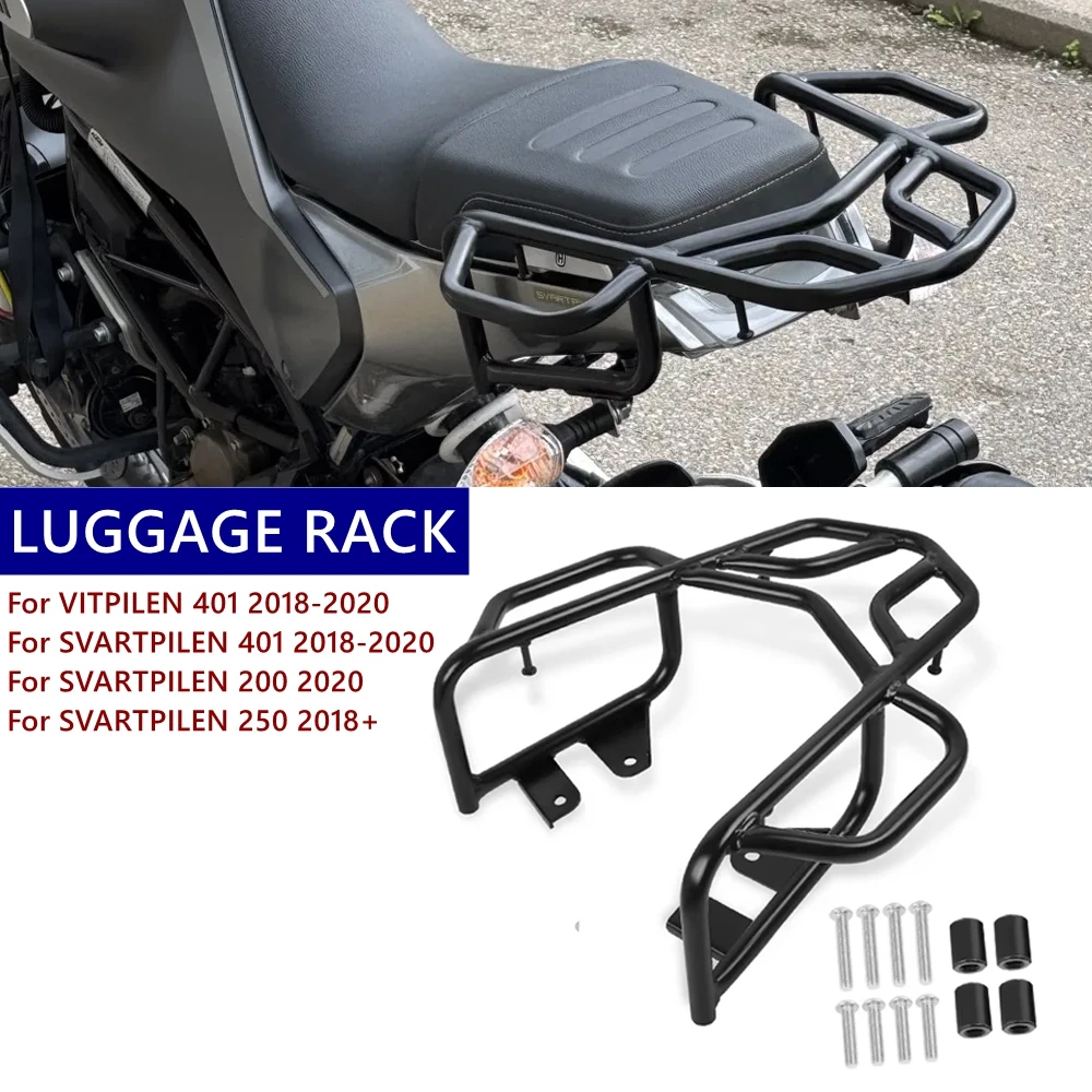 

For Husqvarna SVARTPILEN 401 VITPILEN 401 18-20 200 250 Rear Seat Luggage Rack With Handle Grip Cargo Support Holder Bracket