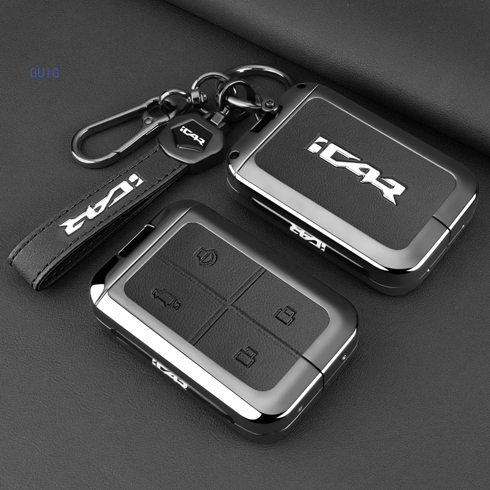 For Chery iCAR V23 2025 2026 Zinc Alloy Key Case Shell Full Protective Remote Key Fob Cover