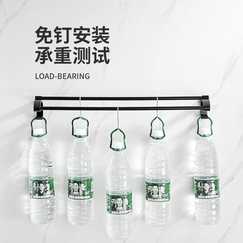 Space Aluminum Gold Towel Rack Bathroom Single Double Rod Hanger Toilet Towel Rod Bath Towel Rack Wall Hanging