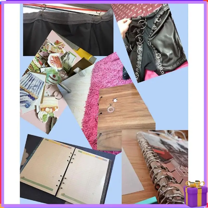 Advanced 60 PCS Loose Leaf Binder Rings 1-Inch Office Book Rings, Nickel Plated Steel Binder Rings, Key Rings, Metal Book Rings