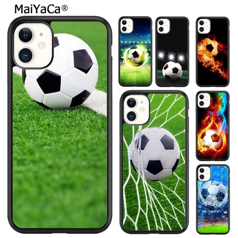 MaiYaCa Soccer Ball Football Futbol Phone Case For iPhone 16 15 14 plus XR XS 11 12 13 pro max Shell Cover coque