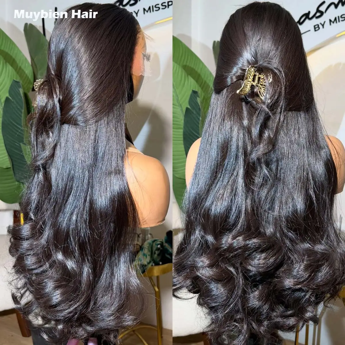 

450 Density Wear and Go Black Loose Body Wave Glue-Less Wigs Human Hair 13×6 13x4 HD Lace Frontal Bouncy Curly Wigs for Woman