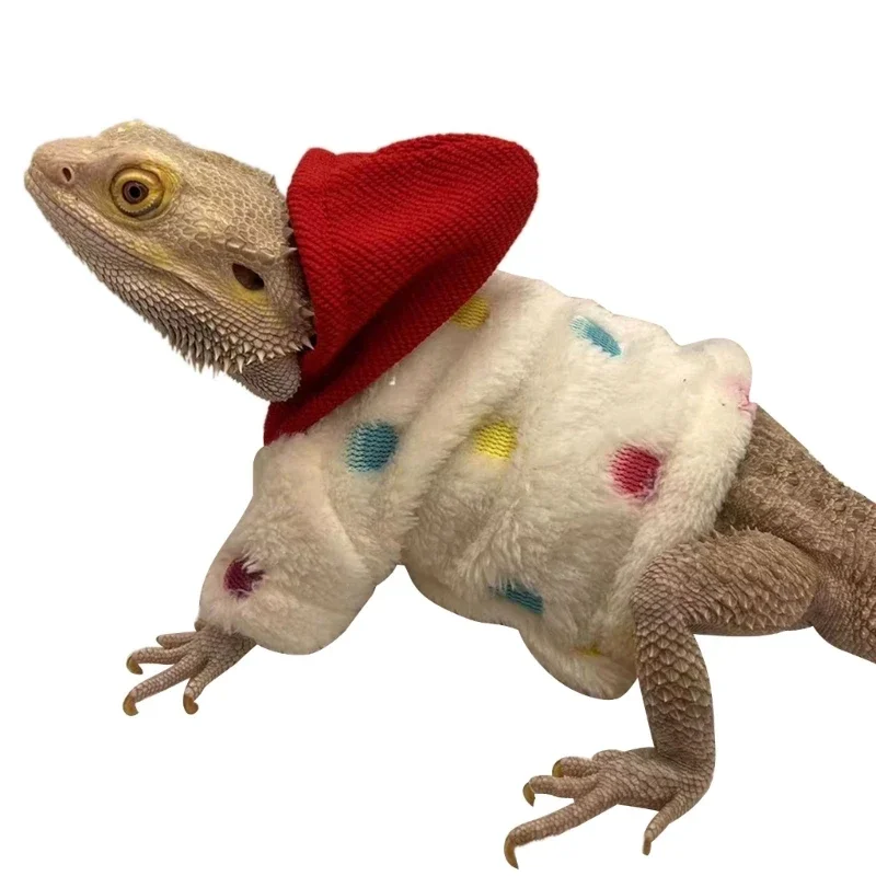 Lizards Clothes for Bearded Dragon Geckos Reptiles Apparel Hand-made Hoodies Jackets for Small Animal Geckos