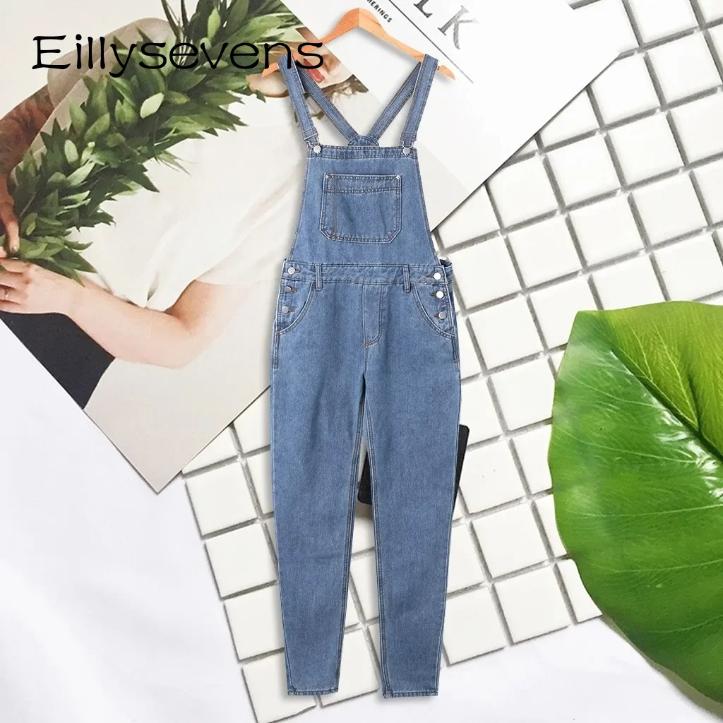 

2024 New Men's Fashion Jeans Demin Overalls High Street Men Clothing Spring Summer Casual Blue Demin Jumpsuits Masculinas