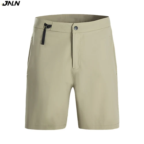 Imagen 1 del producto JNLN Pantalones cortos de secado rápido para hombre y mujer, pantalones cortos de verano para correr y senderismo con bolsillos con cremallera para acampar, senderismo, escalada de gran tamaño