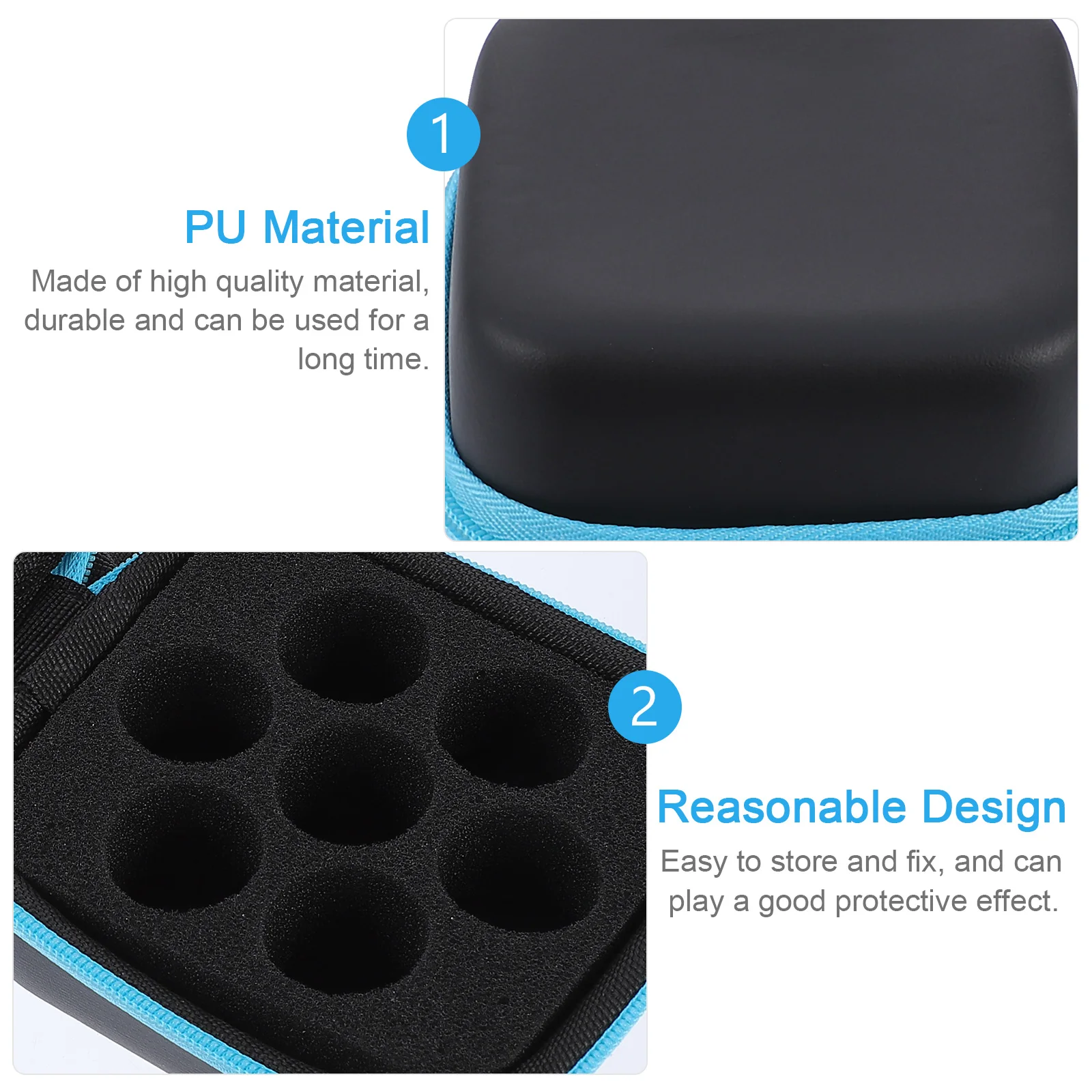 

Essential Oil Bag Travel Size PU Case for Roller Bottles Mini Essential Oil Storage Pouch Organizer Safe Material Smooth Texture