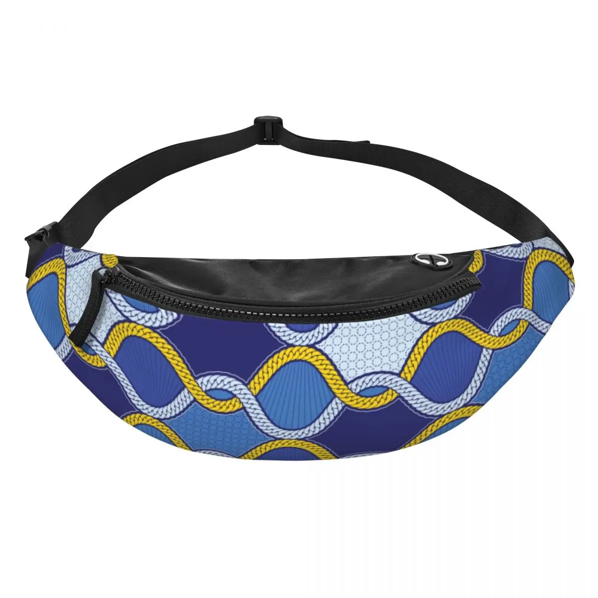 Custom African Ethnic Pattern. Ankara Style 2 Fanny Pack for Cycling Camping Women Men Crossbody Waist Bag Phone Money Pouch