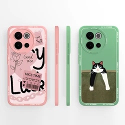 Phone Case For Vivo V40 Lite 5G Pretty Mountain Astronaut Liquid Silicone Protection Back Cover For Vivo V 40 Lite V40Lite Funda