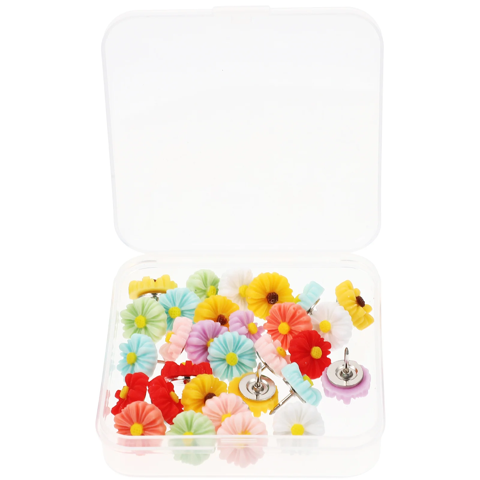 

NOLITOY 30pcs Decorative Thumb Tacks Resin Push Pins for Bulletin Board Office Home Daisy Flower Map Pins Replacement