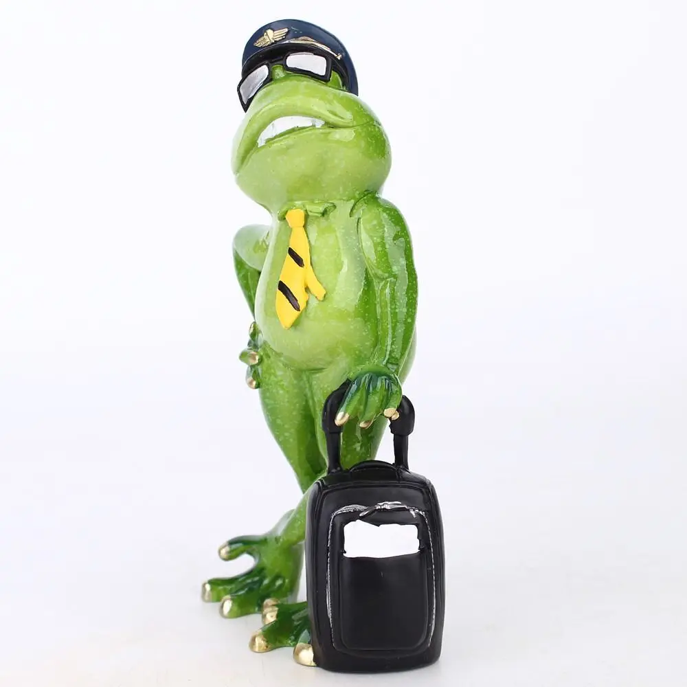 Holiday Gift Kawaii Funny Leggy Frog Figurine Mini Exquisite Frog Resin Ornament Durable Romance Leggy Frog Doll Toy Garden