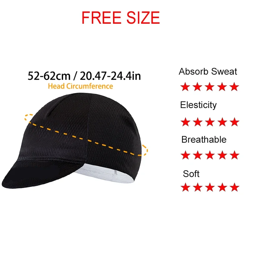 New UAE Cycling Hat MENS Summer Classic Cycling Caps Quick Dry Team Bike Mountain MTB Racing Bicycle Hat Under Helmet Summer hat