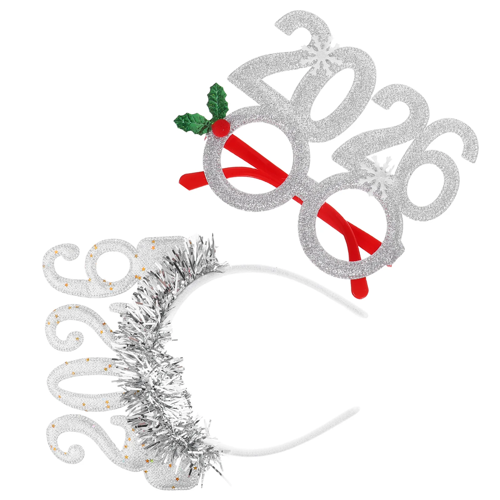 

1Set 2026 New Year Eve Headband Festive Headwear Women Holiday Headbands Party Costume Headbands Sparkly Hair Hoops Celebration