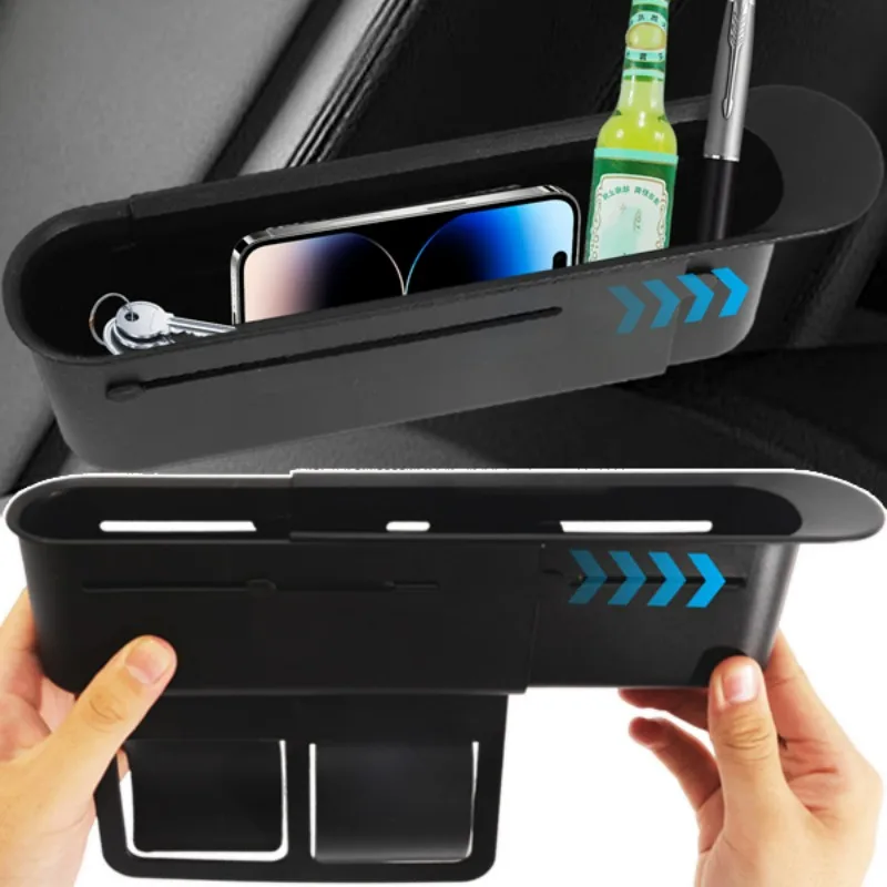 

Adjustable Car Retractable Storage Box Car Interior Seat Gap Filler Organizer Universal Push-pull Storage Box