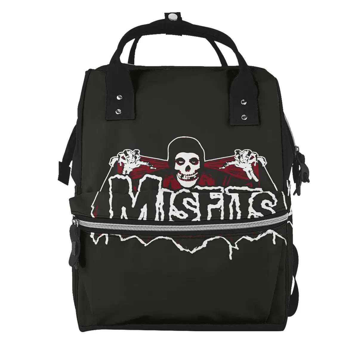 Misfits Skull Student Backpack School Bag Hiking Travel Daypack for Men Women Bookbag Shoulder Bags