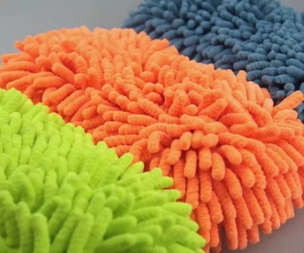 Soft Car Wash Gloves Car Cleaning Sponge Car Window Cleaning Ultrafine Fiber Chenille  Washer Sponge Brush Products