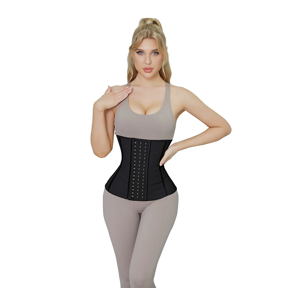 

Breathable Air Holes 30cm Latex Waist Trainer 9 Steel Boned Corset Belt Cincher Shaper