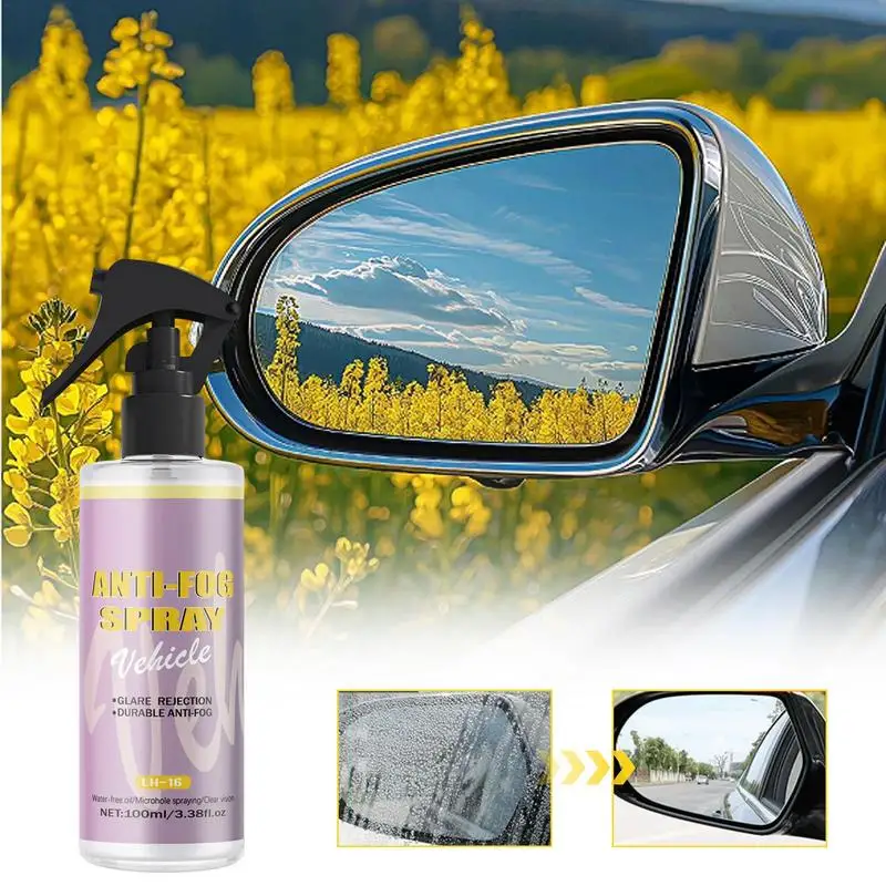 Anti Fog Spray For Windshield Auto Window Fog Inhibitor Car Defogger Glass Cleaner Spray For Automotive Glass Bathroom Glass