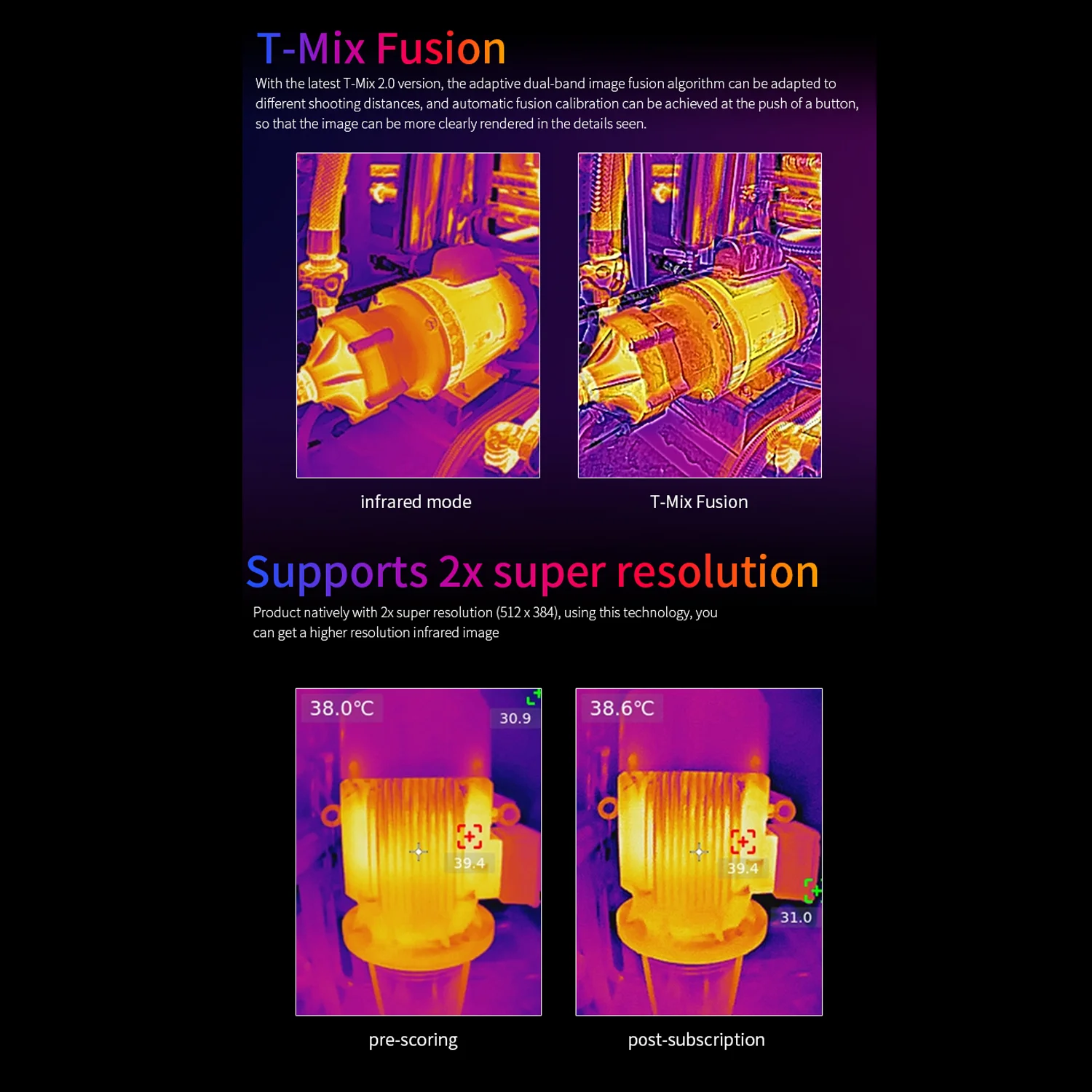 UNI-T UTi260B+ Wireless Thermal Imaging Camera Mobile APP 512*384 2X Resolution Thermal Imager for Pipeline Heating Leak Inspect