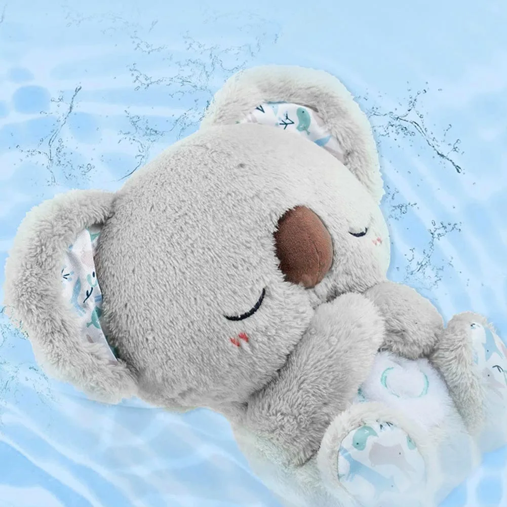 아기 봉제 인형, 호흡 곰, 신생아, 진정 수면 놀이 메이트, 수달 장난감, 어린이 음악 수면 컴패니언 사운드 조명 인형 장난감 선물
