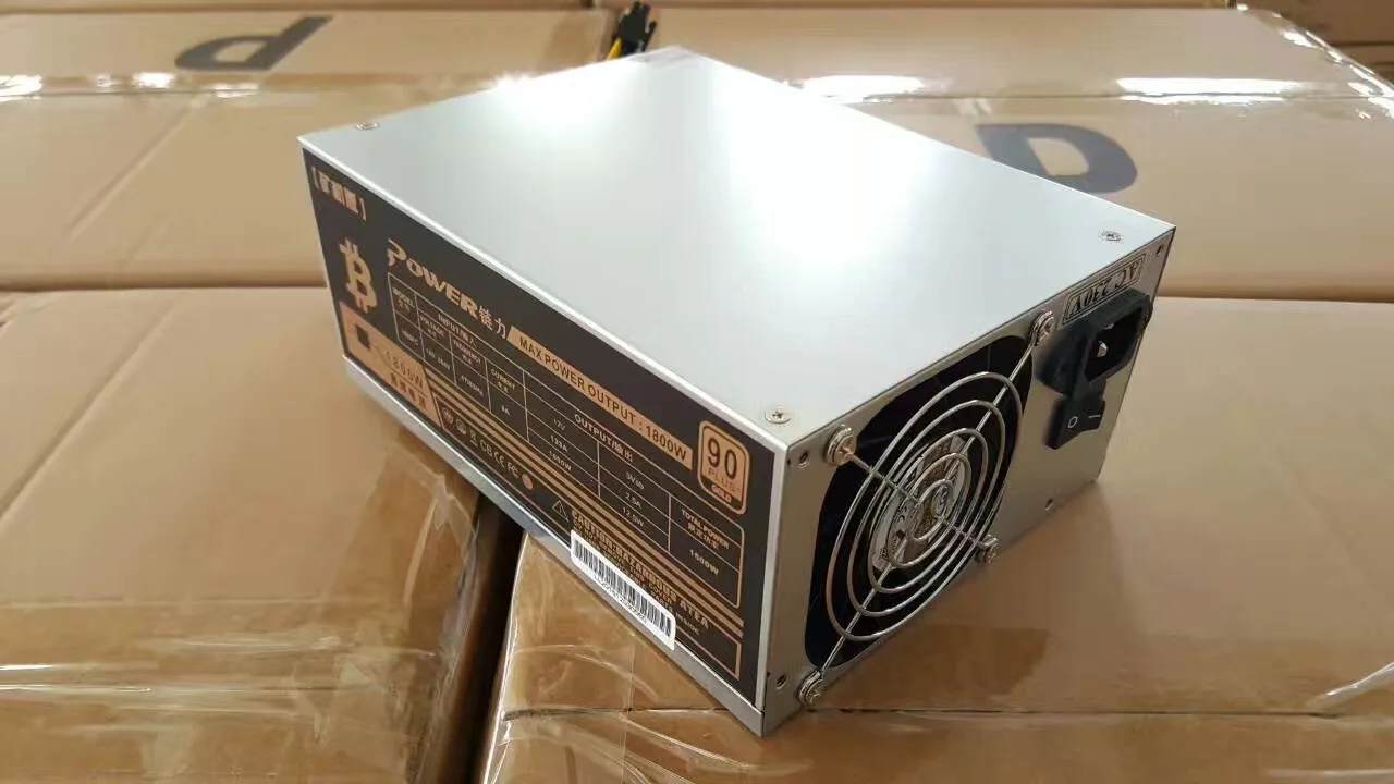 ใช้แหล่งจ่ายไฟหูฟังไร้สาย1U 1600W หรือ1800W PSU เหมาะสำหรับฟิวชั่น X7 A6 X6 antminer S9 L3 +