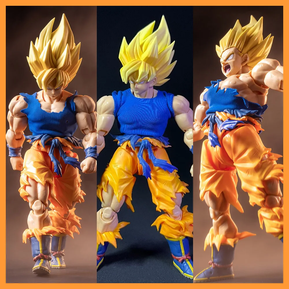 【Hohe Qualität】Shf Super Saiyajin Sun Wukong 3.0 Blaue enge Kampfweste im Maßstab 1:12 für 6