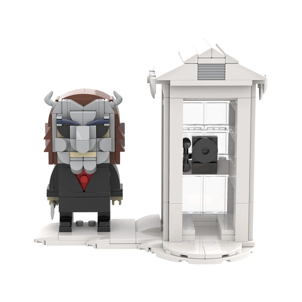 

MOC Черный телефон, строительные блоки, модель фильма ужасов, черный телефон, фигурка убийцы, кирпичи, сборные игрушки, детский подарок на день рождения «сделай сам»