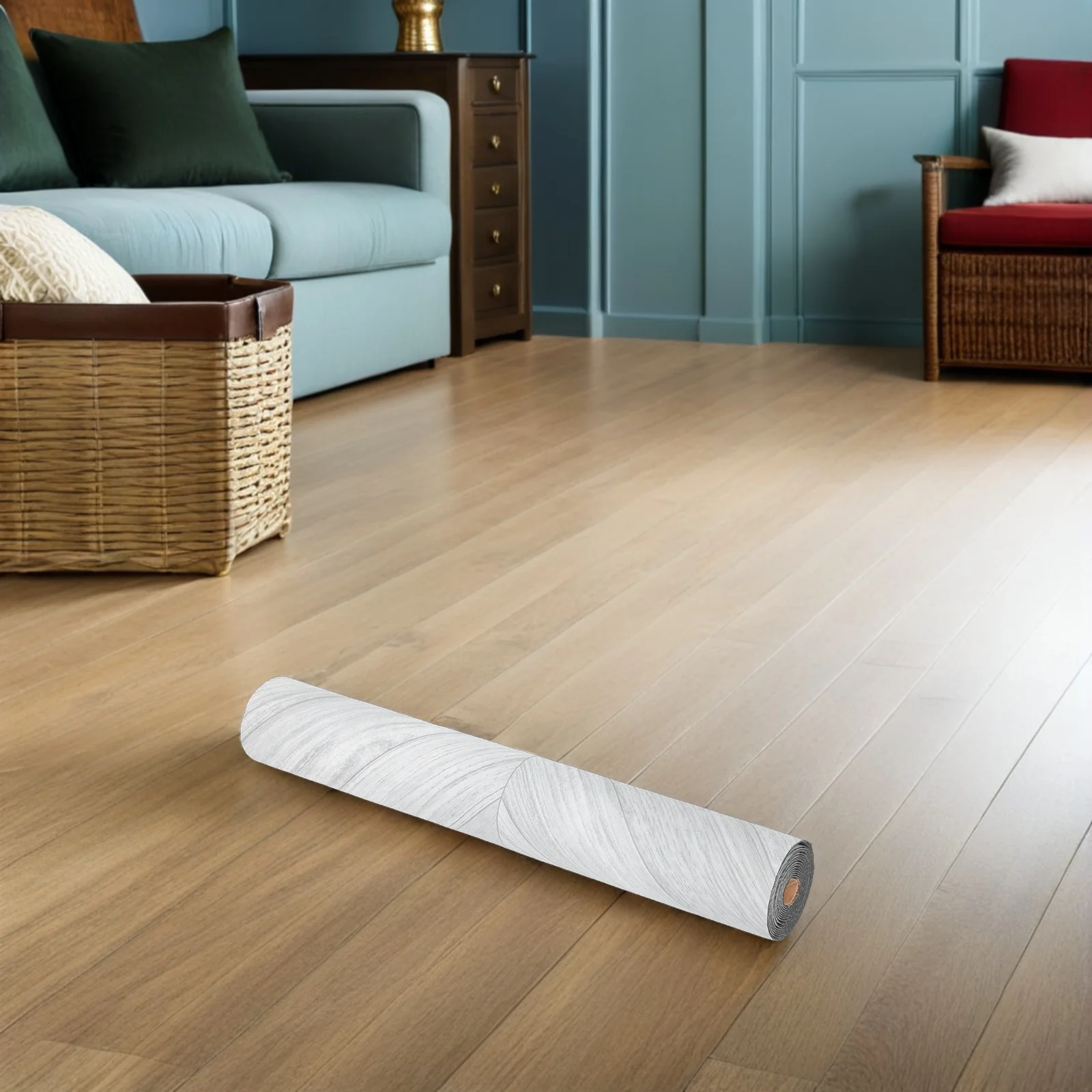 1 لفة من بلاط الأرضيات القابل للتقشير واللصق، طبقة ملابس معززة، لفة أرضيات من الفينيل، تركيب سريع بنفسك للديكور الداخلي، الطراز الحديث