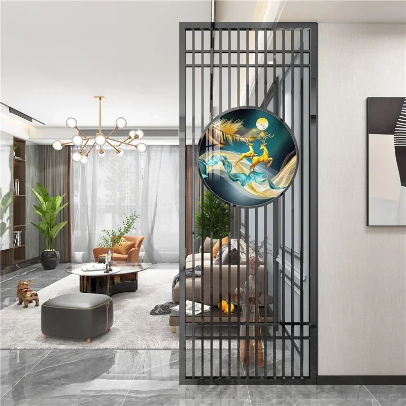 Custom wrought-iron stainless steel screen partition office simple modern living room bedroom household entrance block porch