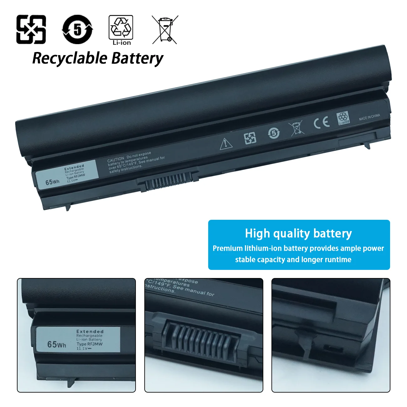 FRR0G RFJMW 60Wh Laptop Battery for Dell Latitude E6230 E6320 E6330 E6120 E6220 E6430S 7FF1K 823F9 9GXD5 CPXG0 K4CP5 Y61CV J79X4