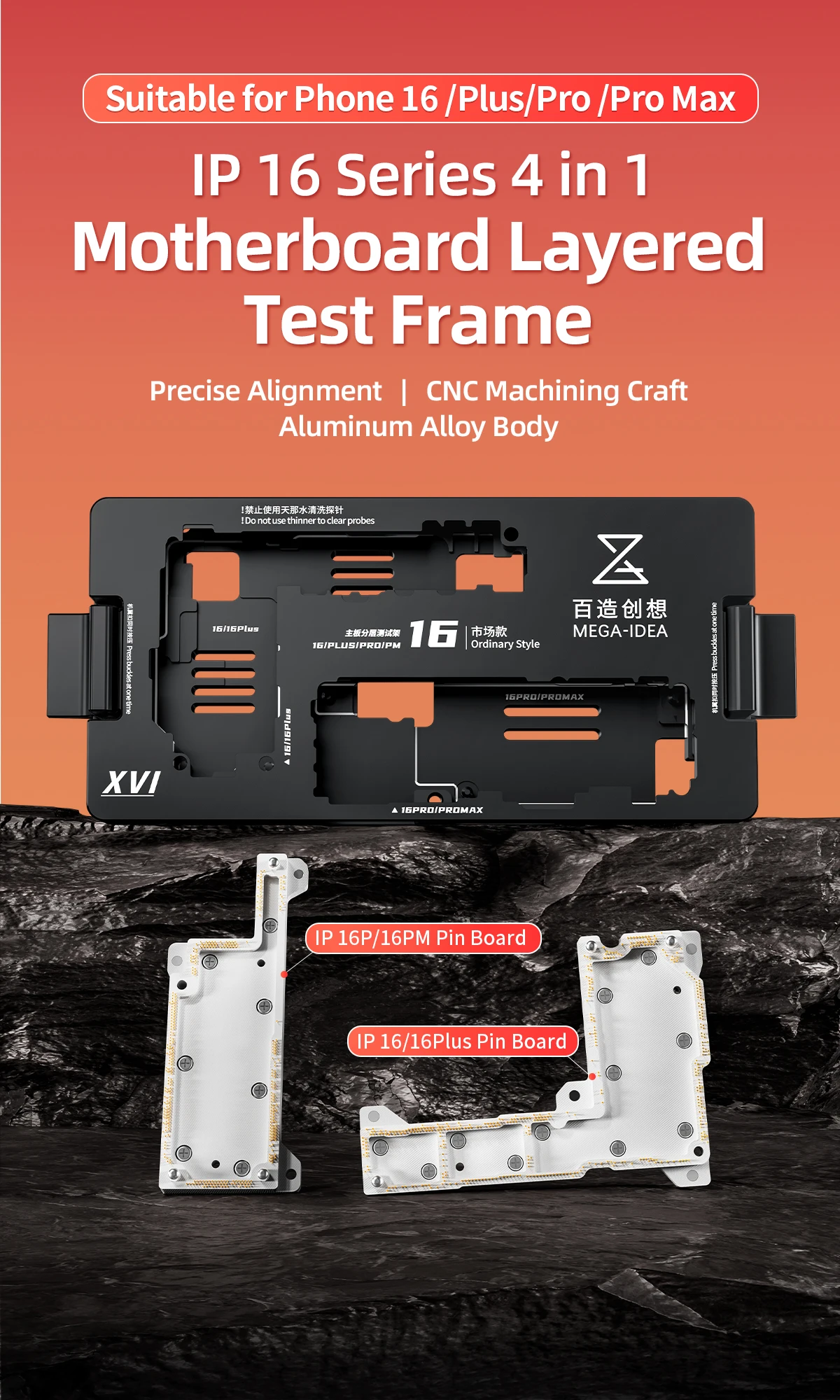 MEGA-IDEA iSocket Motherboard Test Fixture Layer Function Diagnostic Programmer for iPhone X 11 12 13 14 15 16 Pro Max Repair