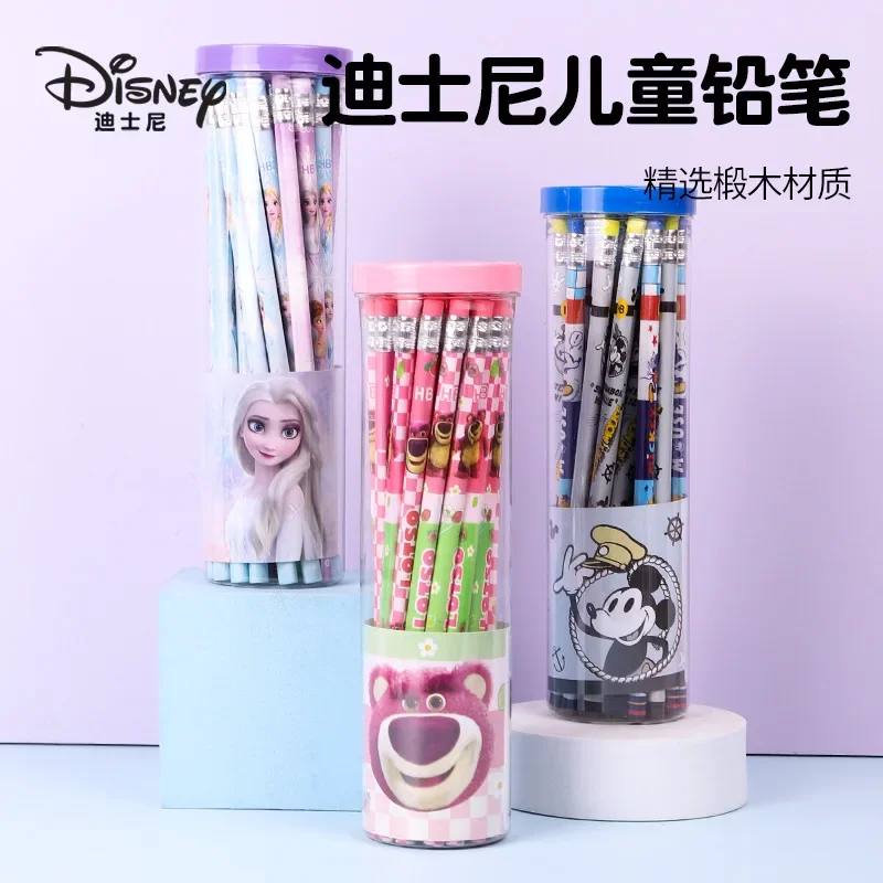 

30pcs/set Spider-Man Pencils with Eraser HB Round Rod Disney Cartoon Frozen-Mickey Children's Student Learning Writing Pen